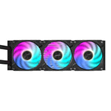 GIGABYTE AORUS WATERFORCE X II 360 AIO Liquid CPU Cooler - 3x120mm ARGB Fans, full-color LCD, MAGNETIC interlocking mechanism, DAISY-CHAIN, Intel LGA 1851 and AMD AM5 Compatible