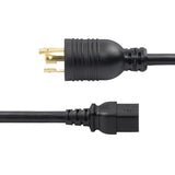 StarTech.com 6ft (1.8m) Heavy Duty Extension Cord, Twist-Lock NEMA L6-20P to C19, 20A 250V, 12AWG, Black Extension Cable, Heavy Gauge Power Cable, TAA Compliant, UL Listed