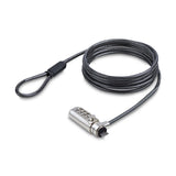 StarTech.com Slim Lock K-Slot Compatible, 5ft (1.5m) Locking Cable, Anti-Theft Security For Laptop/Notebook, Cut-Resistant Steel Cable, Combination Lock, TAA