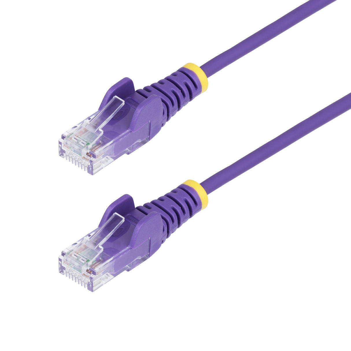 StarTech.com 10ft Purple Slim CAT6 Ethernet Cable, Snagless, 100W PoE, UTP, LSZH, 28AWG Pure Bare Copper Wire, Slim RJ45 Network Patch Cord w/Strain Reliefs, Individually Tested