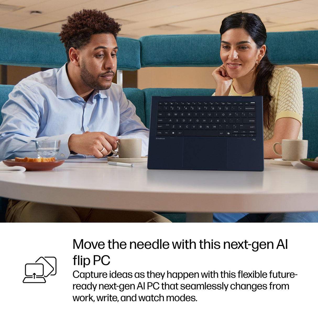 HP EliteBook X Flip G1i AI PC Copilot+ PC Intel Core Ultra 7 258V Hybrid (2-in-1) 35.6 cm (14") Touchscreen WUXGA 32 GB LPDDR5x-SDRAM 1 TB SSD Wi-Fi 7 (802.11be) Windows 11 Pro Silver