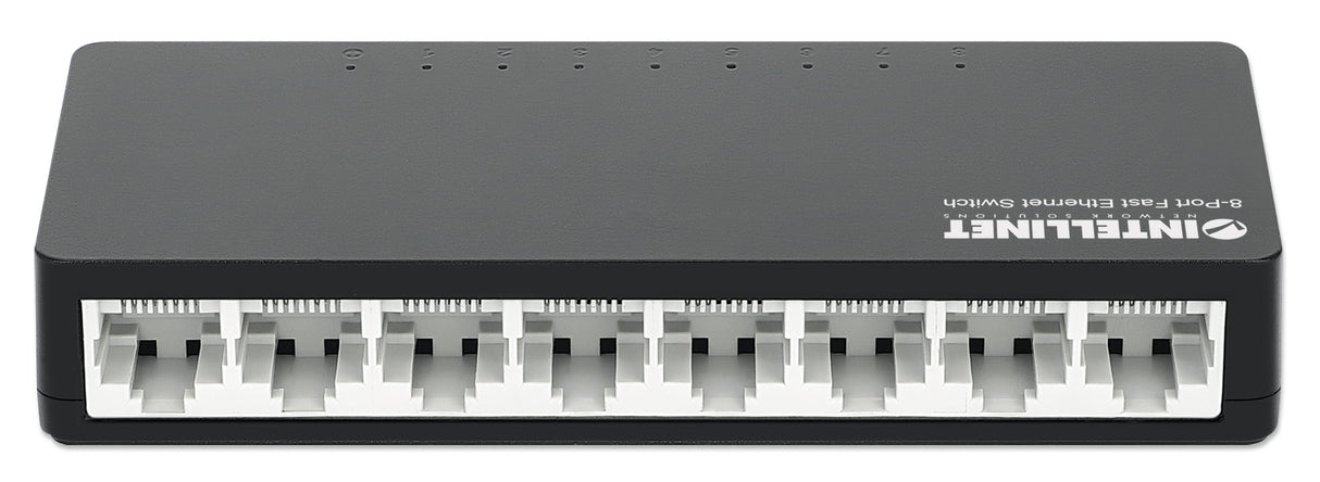 Intellinet 8-Port Fast Ethernet Switch Desktop Size, Plastic, IEEE 802.3az (Energy Efficient Ethernet), Black