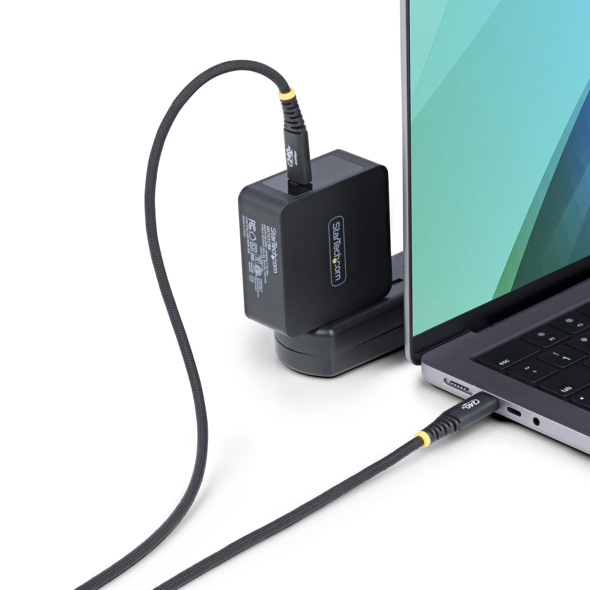 StarTech.com 3ft (91cm) USB-C Charging Cable, Durable and Ultra-Flexible, 240W (5A) PD EPR, USB 2.0 Laptop Charger Cable, USB-IF Certified, Rugged USB-C Charging Cord