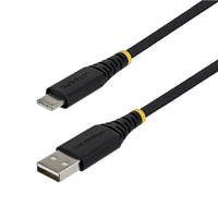 StarTech.com 6ft (1.8m) USB-A to USB-C Fast Charging Cable, 15W 3A, Dual-Layer Braided Nylon/TPE Jacket, Durable USB-A to Type C Charger Cord, USB A to USB C Cable