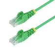 StarTech.com 10ft Green Slim CAT6 Ethernet Cable, Snagless, 100W PoE, UTP, LSZH, 28AWG Pure Bare Copper Wire, Slim RJ45 Network Patch Cord w/Strain Reliefs, Individually Tested