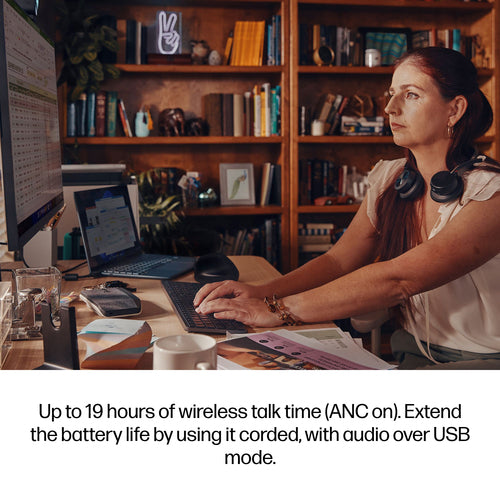 HP Poly Voyager Focus 2-M USB-C-C Headset USB-C/A Adapter Charging Stand
