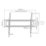 Manhattan Wall Mount for TV & Monitors (Tilt), For screens: 60" to 120", VESA compatibility: all between 50x50mm to 900x600mm - check the dimensions of the four mounting holes on back of screen to ensure it fits, Max 120kg, Black, LFD, Bracket
