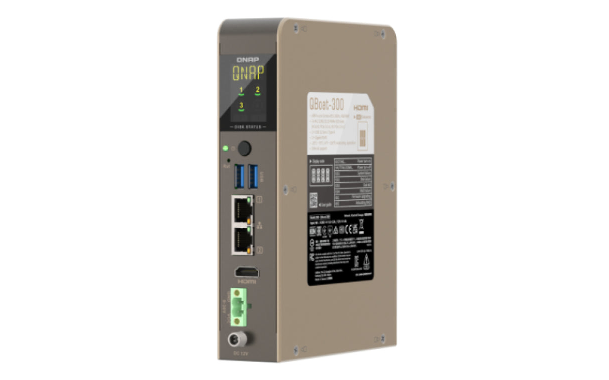 QNAP QBoat-300 NAS Compact 4 GB 0 TB QNAP QTS Grey