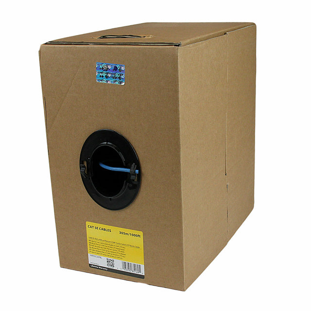 StarTech.com Bulk Cat 5e Ethernet Cable - 1000 ft. - Solid - Plenum CMP - Blue - TAA Compliant