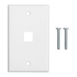 Primewired Wall Plate for Keystone - Matte White, 1 Port