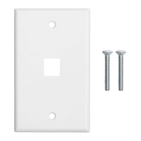 Primewired Wall Plate for Keystone - Matte White, 1 Port