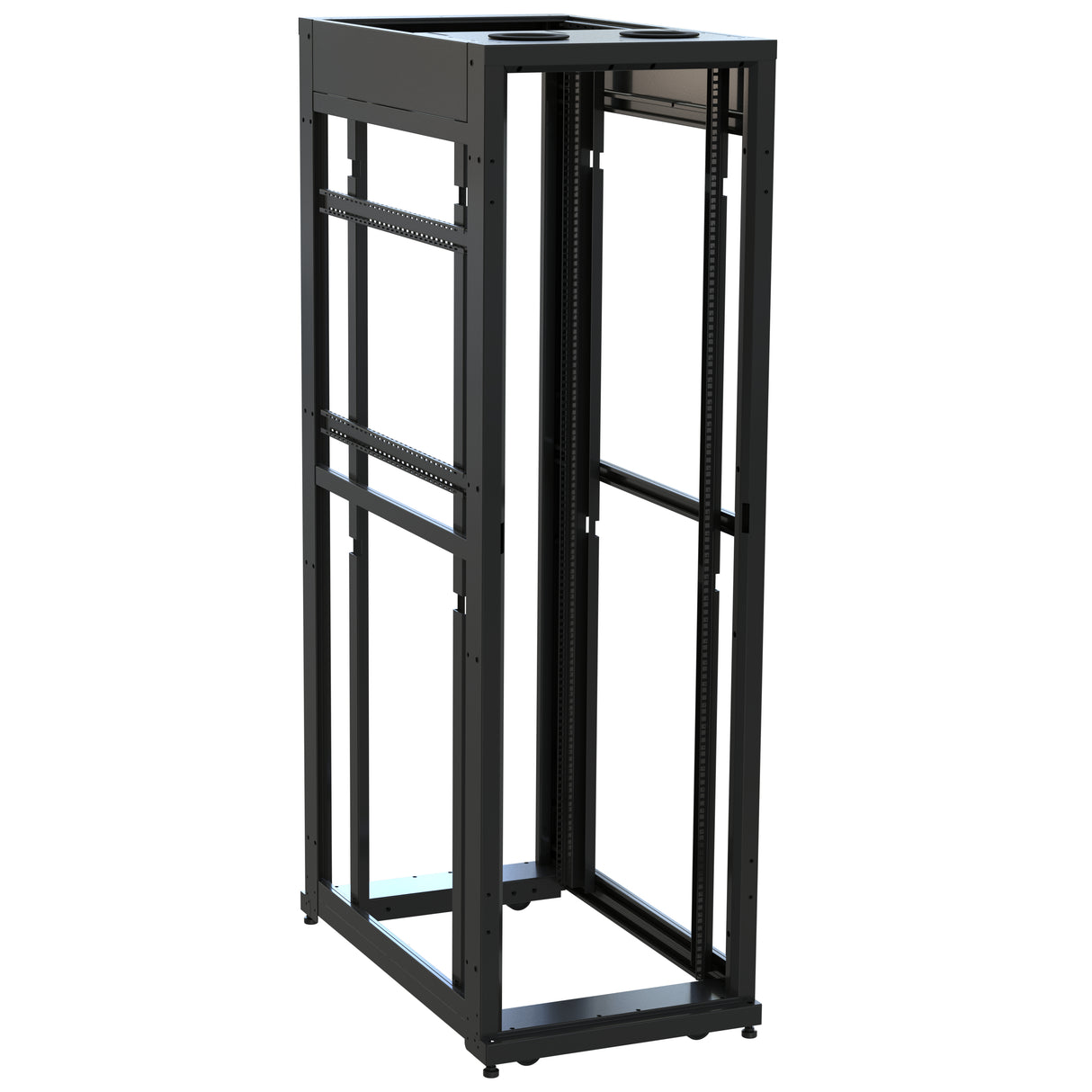 Middle Atlantic 42 RU SNE Series Rack Frame, 42 Inches Deep, 24 Inches Wide with Cage Nut Rackrail