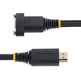 StarTech.com 6ft (1.8m) Panel Mount HDMI Cable, High Speed HDMI Panel Mount Extension Cable, 4K 60Hz/1440p 144Hz, HDMI Male to Female Panel Mount Adapter Cable