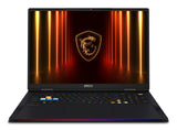 MSI Raider A18 HX A9WJG-037CA AMD Ryzen™ 9 9955HX3D Laptop 45.7 cm (18") UHD+ 64 GB DDR5-SDRAM 2 TB SSD NVIDIA GeForce RTX 5090 Wi-Fi 7 (802.11be) Windows 11 Pro Black