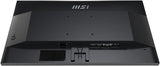 MSI Pro MP245G 24 Inch Monitor, FHD (1920 x 1080), 100Hz, IPS, 1ms, 1x HDMI 1.4b, 1x DP 1.2a output, 1x D-Sub(VGA), Built-in Speakers, Anti-Glare, Anti-Flicker, Less Blue light, TÜV Certified, VESA, Kensington, Black