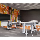 Middle Atlantic ForumTM Floor-to-Wall Mounted 66" (3 Bay) Display Stand for (1) 105" 21:9 Ultra-Wide Display, Light Colorway