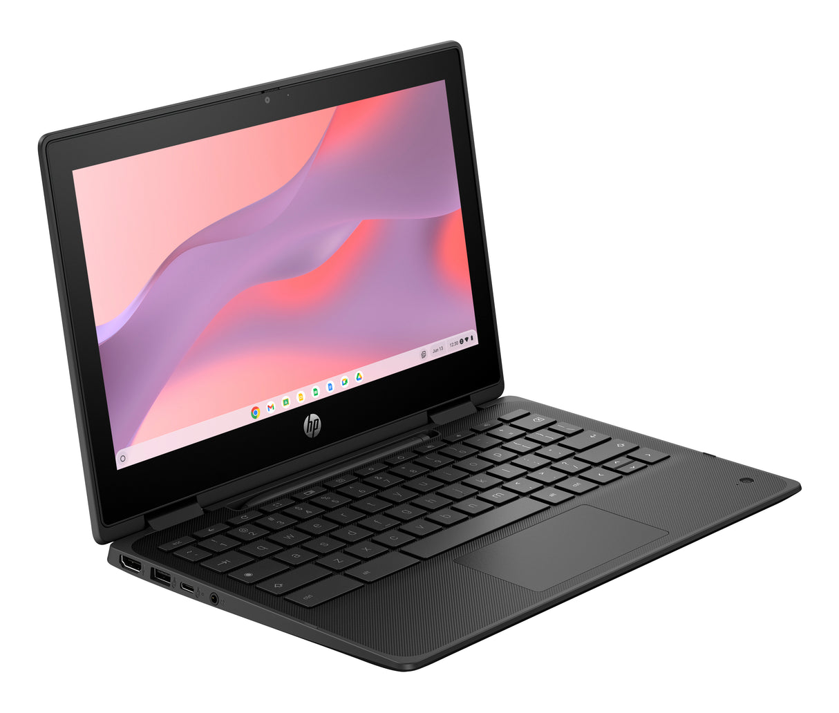 HP Fortis Flip G1m MediaTek 520 Hybrid (2-in-1) 29.5 cm (11.6") Touchscreen HD 4 GB LPDDR4x-SDRAM 32 GB eMMC Wi-Fi 6 (802.11ax) ChromeOS Black