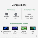 Plugable Technologies UD-MSTH2 laptop dock/port replicator Wired USB 3.2 Gen 2 (3.1 Gen 2) Type-C Black