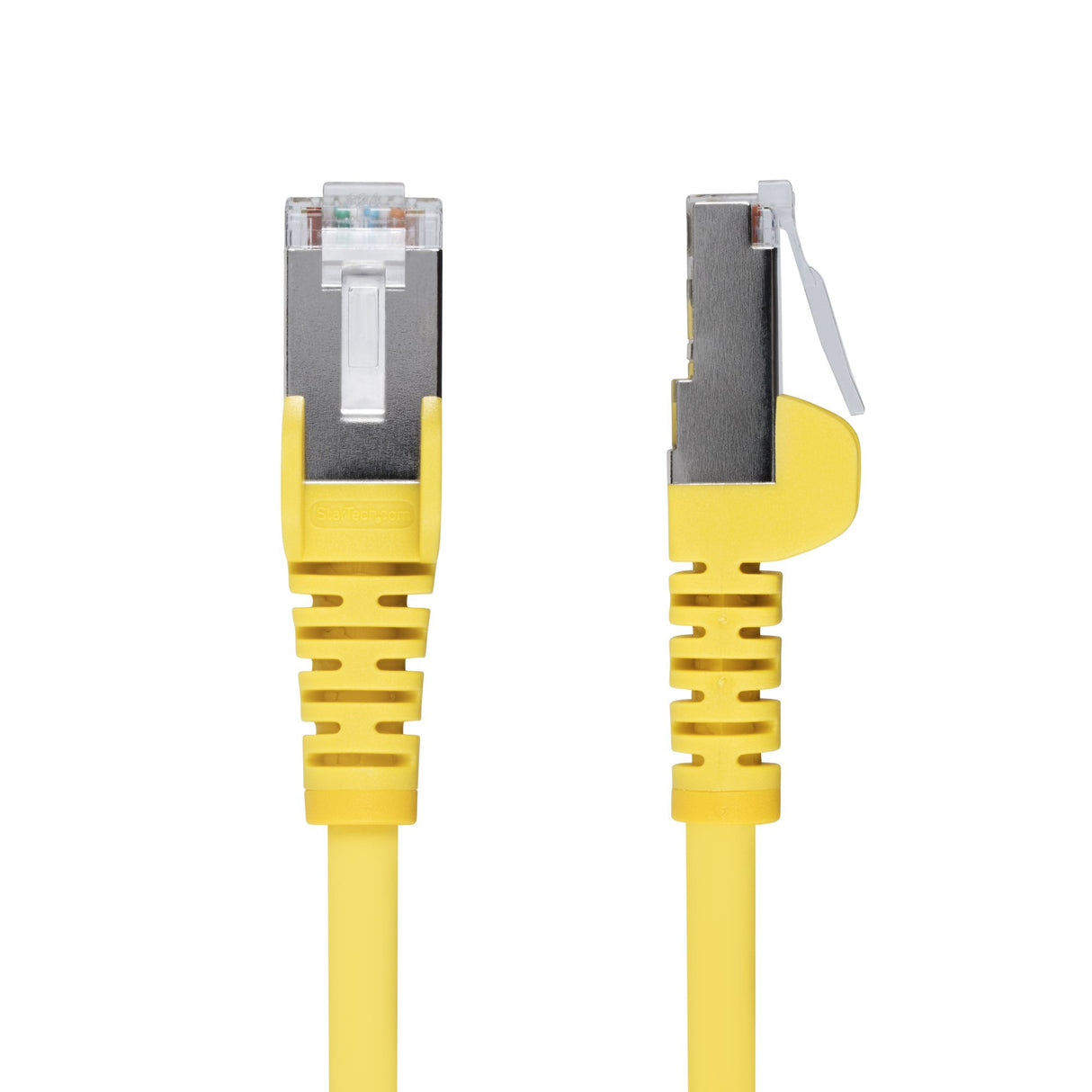 StarTech.com 1ft Yellow CAT6a Ethernet Cable, Snagless RJ45, 10GbE, 100W PoE++, S/FTP, LSZH, 27AWG Pure Bare Copper Wire, 500MHz, Shielded Network Patch Cord w/Strain Reliefs, Individually Tested/ETL Verified