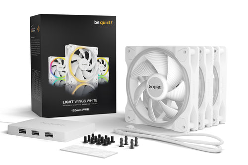 be quiet! Light Wings White | 120mm PWM Triple Pack Computer case Fan 12 cm 3 pc(s)