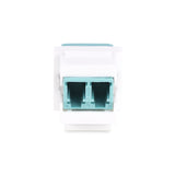 StarTech.com LC to LC Coupler, LC Fiber Coupler, LC/UPC Keystone Jack, Duplex Fiber Optic LC Keystone Coupler for Patch Panel