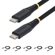 StarTech.com 5-Pack 3ft (91cm) USB-C Charging Cable, 60W (3A) PD, Dual-Layer Braided Nylon/TPE Jacket, Rugged USB C Charging Cord, USB 2.0 Laptop Charger Cable