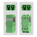 StarTech.com LC to LC Coupler 10 Pack, OS2 Single Mode SC Footprint LC Fiber Optic Coupler without Flange, LC/APC Duplex Adapter