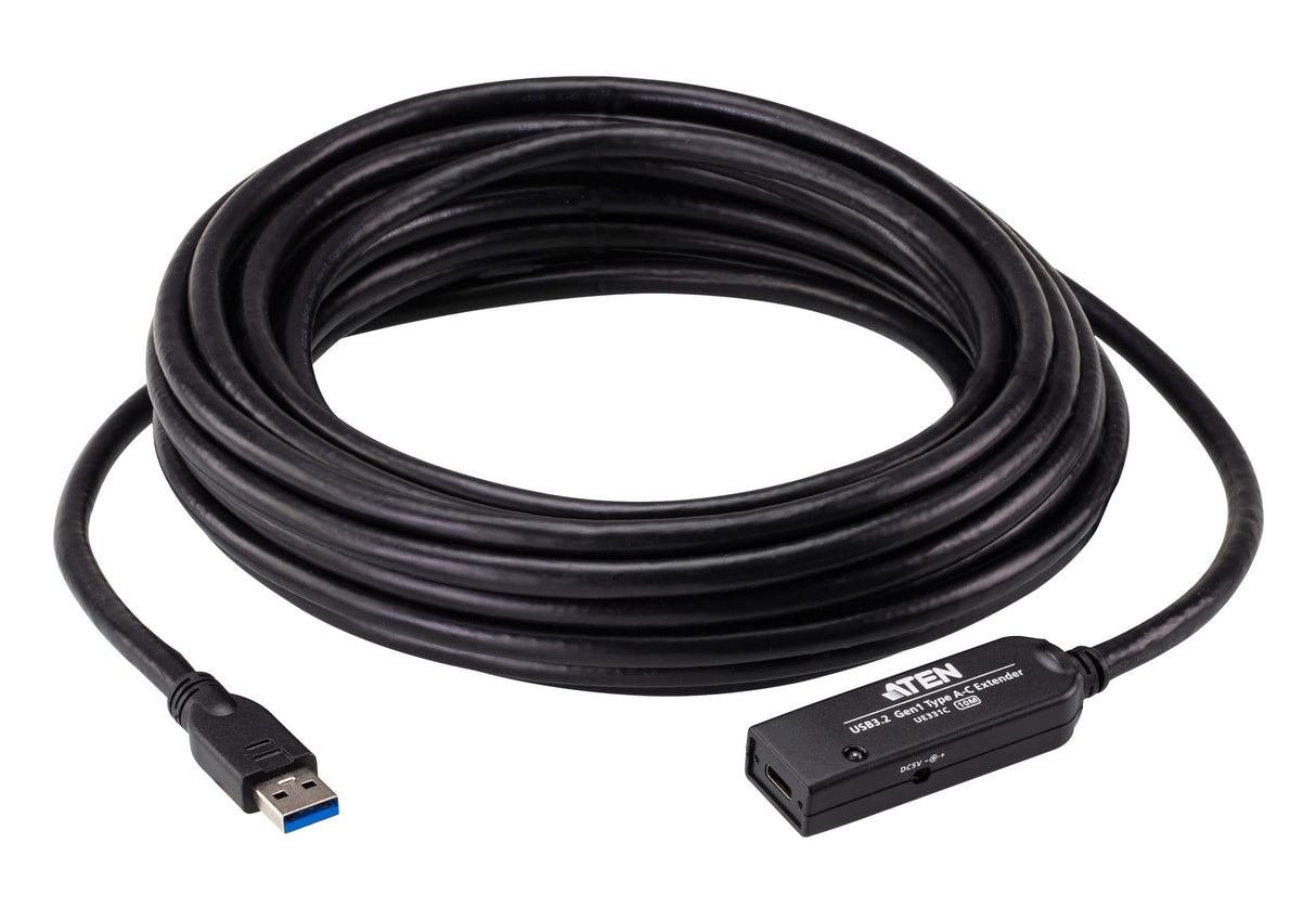 ATEN UE331C USB cable USB 3.2 Gen 1 (3.1 Gen 1) 10 m USB A 5 Gbit/s Black