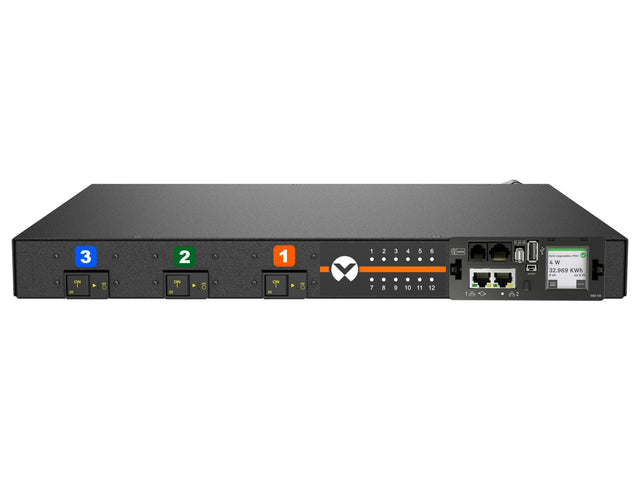 Vertiv Geist MNU5M1R6-12CF18-4CS15A0H10-S power distribution unit (PDU) 12 AC outlet(s) 0U Black