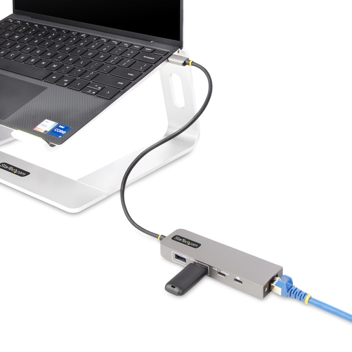 StarTech.com 3-Port USB-C Hub with 2.5 Gbps Ethernet and 100W Power Delivery Pass-Through Port, USB 3.2 10Gbps, 2x USB-A/1x USB-C, Portable USB Type-C Adapter Hub