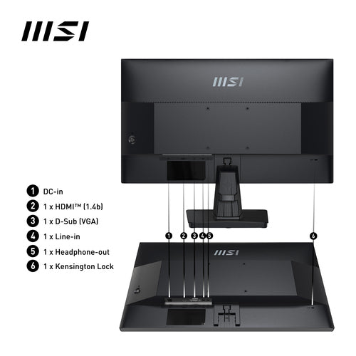 MSI Pro MP251 computer monitor 62.2 cm (24.5") 1920 x 1080 pixels Full HD LED Black