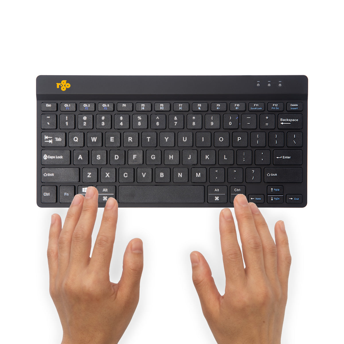 R-Go Tools Ergonomic keyboard R-Go Compact Break, compact keyboard with break software, QWERTY (US), Bluetooth, black