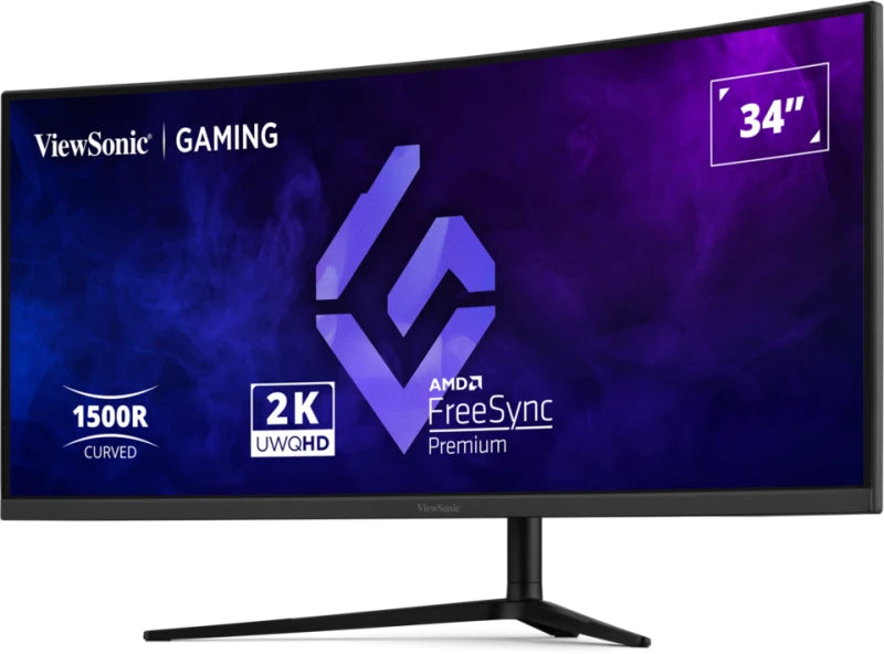 Viewsonic VX3418C-2K computer monitor 86.4 cm (34") 3440 x 1440 pixels UltraWide Quad HD Black