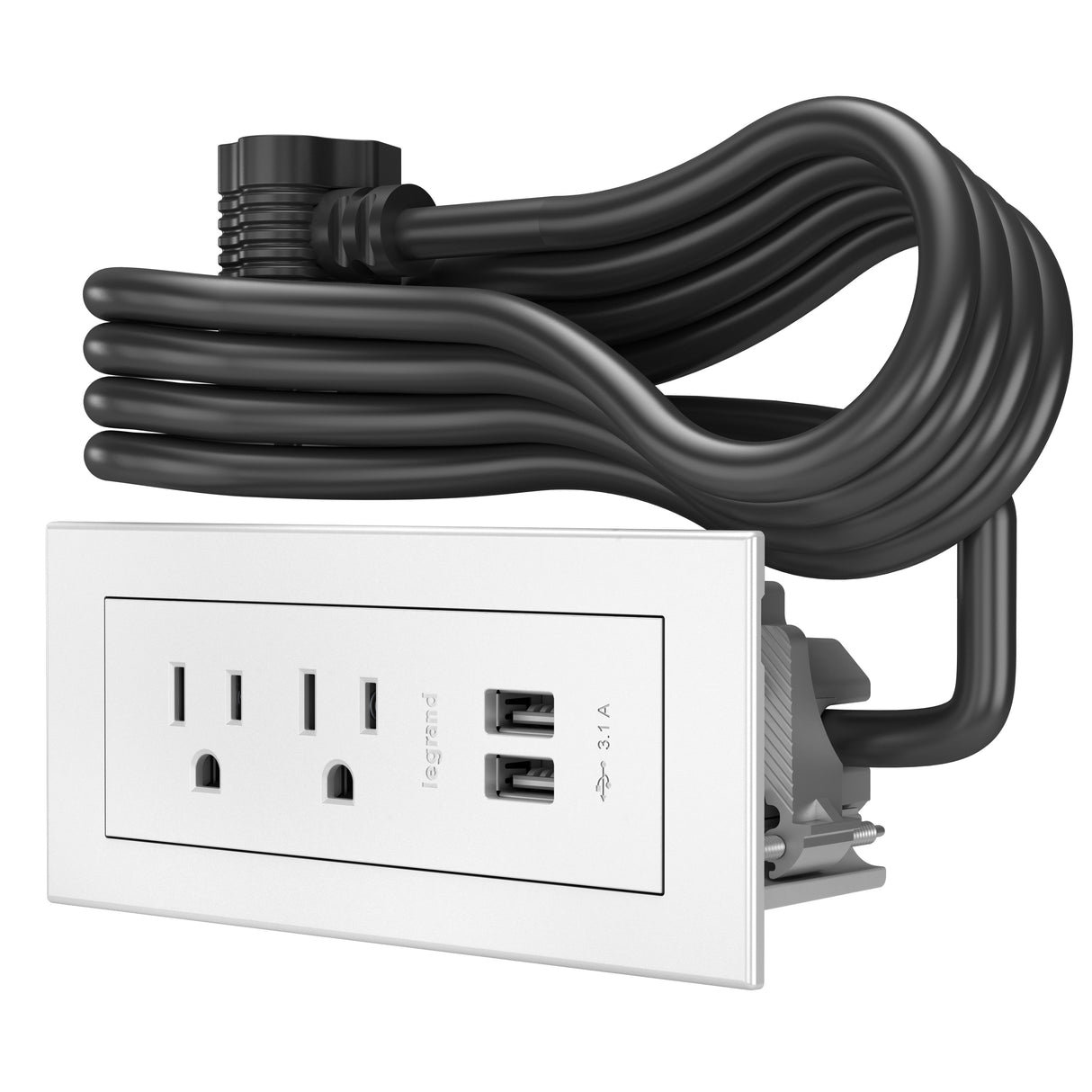 Chief radiant Power Center, 2 AC, 2 USB-A, White