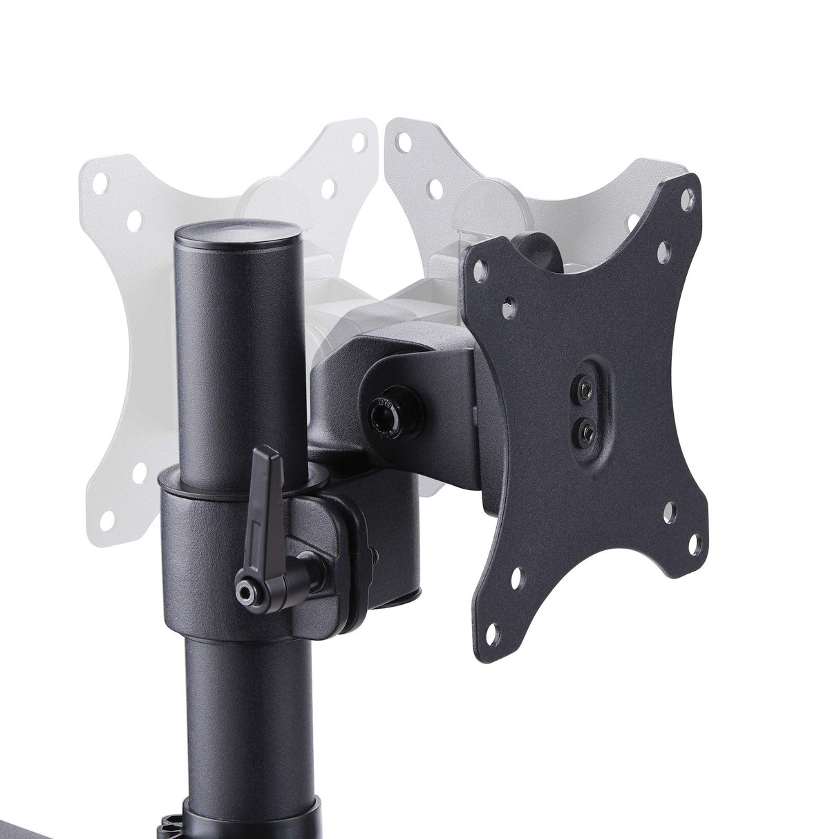 StarTech.com Desk Mount Triple Monitor Arm For Up To Three 27in Screens, VESA 75x75/100x100, Tool-Less Arm Adjustments, C-Clamp/Grommet Mount, Mechanical Spring Arm