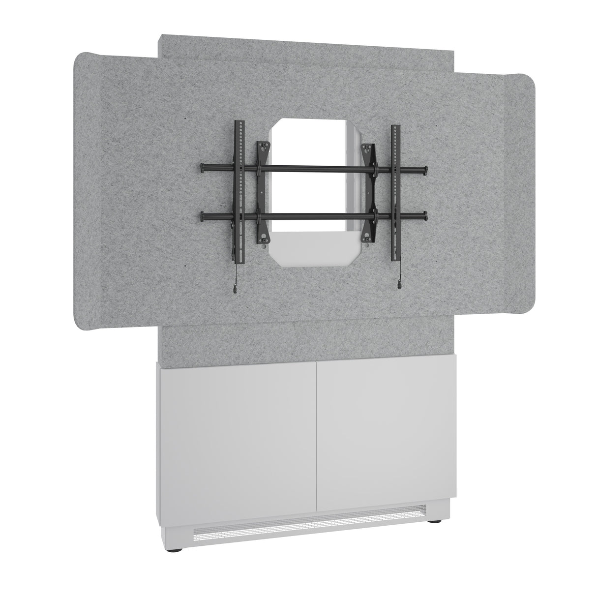Middle Atlantic ForumTM Floor-to-Wall Mounted 48" (2-Bay) Display Stand for (1) 56" to 65" Display, Light Colorway