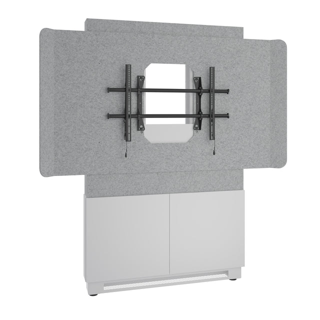 Middle Atlantic ForumTM Floor-to-Wall Mounted 48" (2-Bay) Display Stand for (1) 56" to 65" Display, Light Colorway