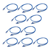 StarTech.com 3 ft. CAT6 Ethernet cable - 10 Pack - Blue CAT6 Patch Cord - Snagless RJ45 Connectors - 24 AWG Copper Wire – UTP Ethernet Cable