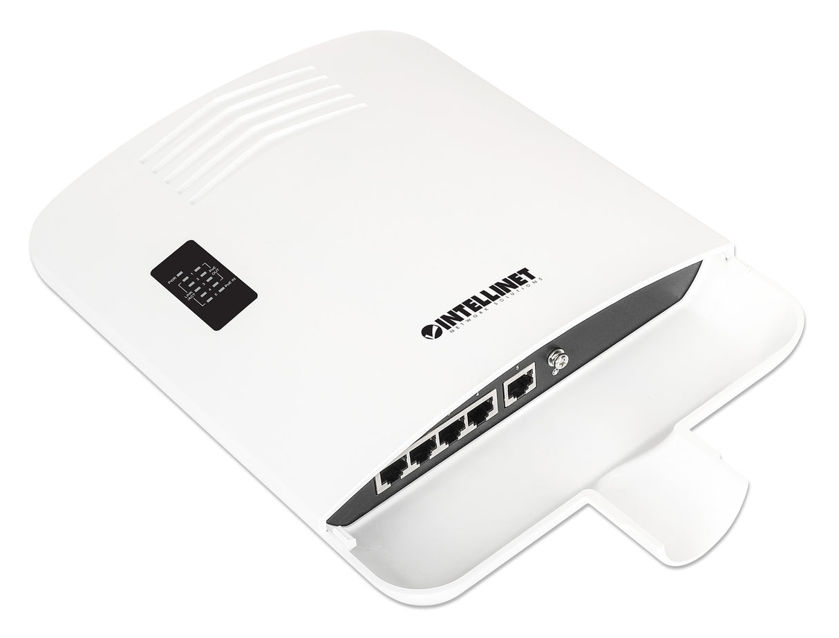 Intellinet Outdoor PoE-Powered 5-Port Gigabit Switch with PoE Passthrough / 4-Port PoE+ Extender