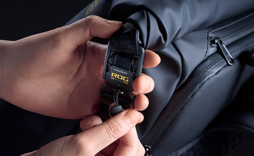 ASUS ROG SLASH Edition 20 backpack Roll top backpack Black Polyester, PU leather