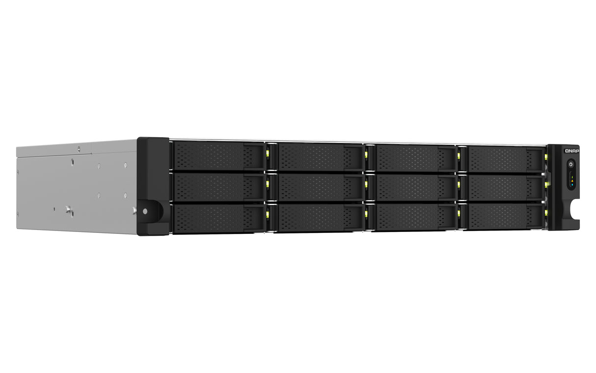 QNAP TS-1264U-RP NAS Rack (2U) Intel® Celeron® 8 GB DDR4 0 TB QNAP QTS Aluminium, Black
