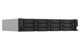 QNAP TS-1264U-RP NAS Rack (2U) Intel® Celeron® 8 GB DDR4 0 TB QNAP QTS Aluminium, Black