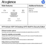 HP ProDesk 4 SFF G1i Desktop AI PC Wolf Pro Security Edition Intel Core Ultra 5 235 16 GB DDR5-SDRAM 512 GB SSD Windows 11 Pro Black