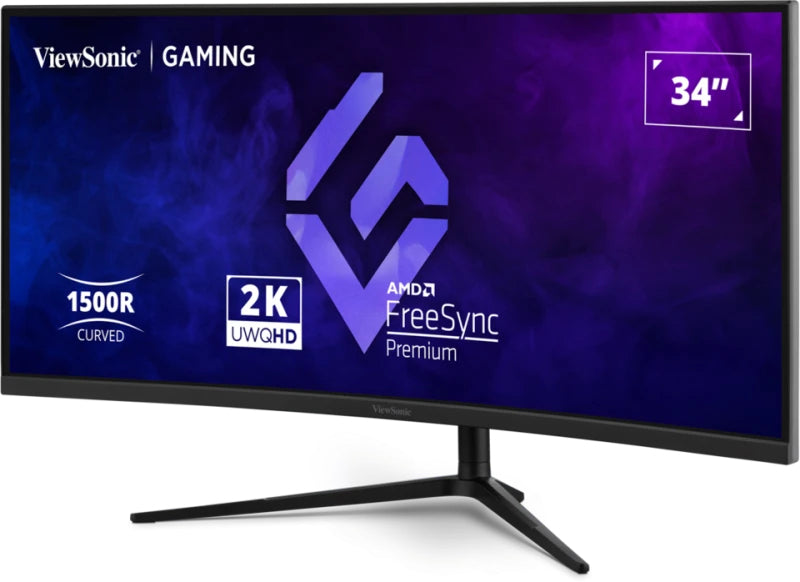 Viewsonic VX3418C-2K computer monitor 86.4 cm (34") 3440 x 1440 pixels UltraWide Quad HD Black