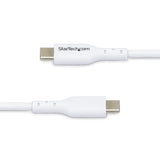 StarTech.com 2-Pack 6ft (1.8m) USB-C Charging Cable, Charge & Sync, 60W (3A) PD, USB 2.0 Laptop Charger Cable, TPE Jacket - White USB C Charging Cord