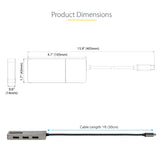 StarTech.com 3-Port USB-C Multi-Monitor Adapter, USB Type-C to 3x DisplayPort 1.4 MST Hub, Triple 4K 60Hz DP Laptop Display Extender / Splitter, HDR, Extra-Long Built-In Cable - Windows Only