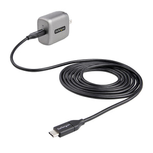 StarTech.com 30W USB-C Wall Charger - Portable GaN Charger w/ Power Delivery - 6ft Cable - USB C Power Adapter w/ Fast Charging - USB Type C Wall Charger, USB-C Charger