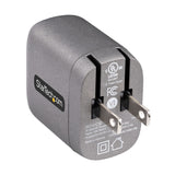 StarTech.com 30W USB-C Wall Charger - Portable GaN Charger w/ Power Delivery - 6ft Cable - USB C Power Adapter w/ Fast Charging - USB Type C Wall Charger, USB-C Charger