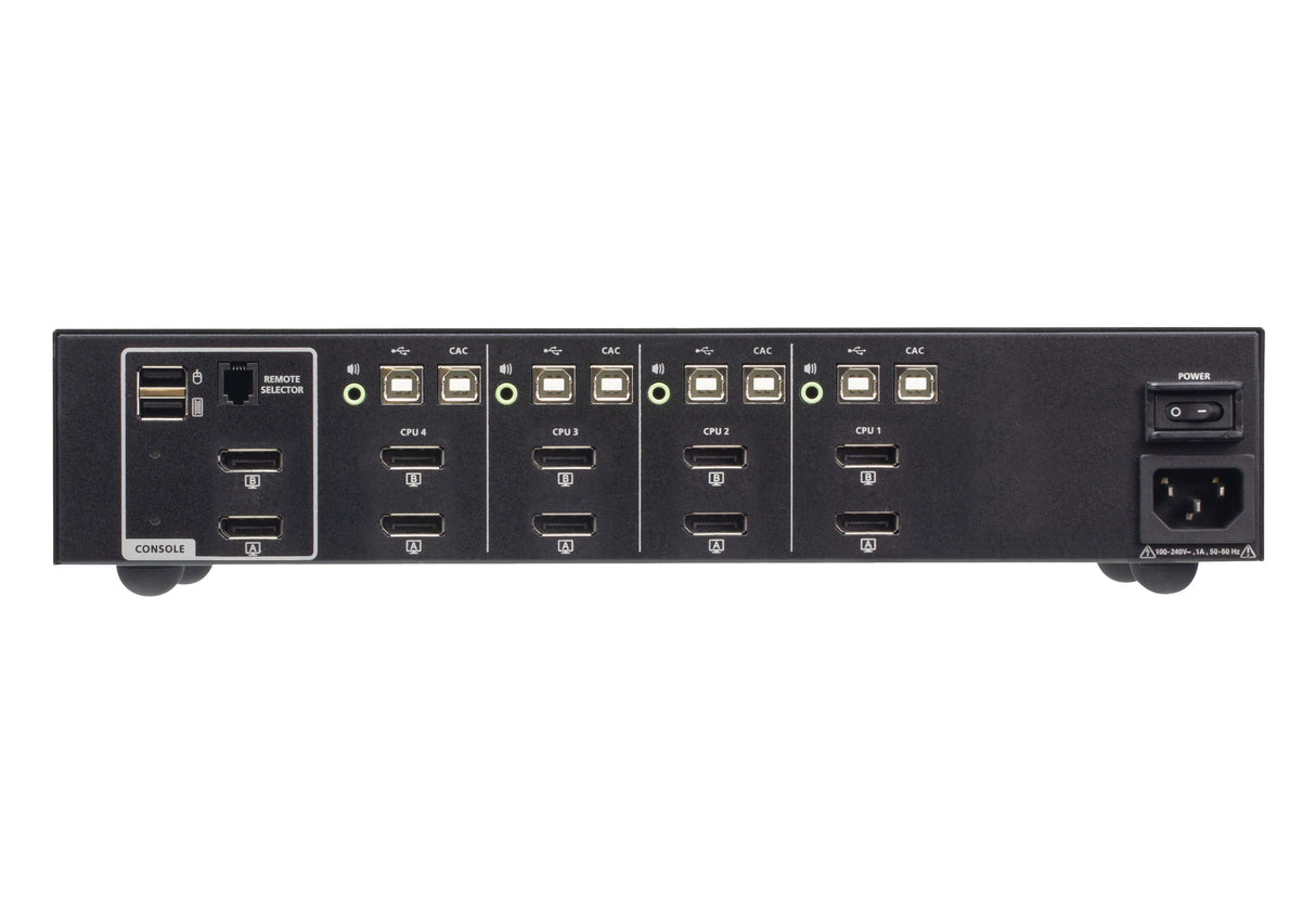 ATEN 4-Port USB DisplayPort Dual Display Secure KVM Switch with CAC (PSD PP v4.0 Compliant)