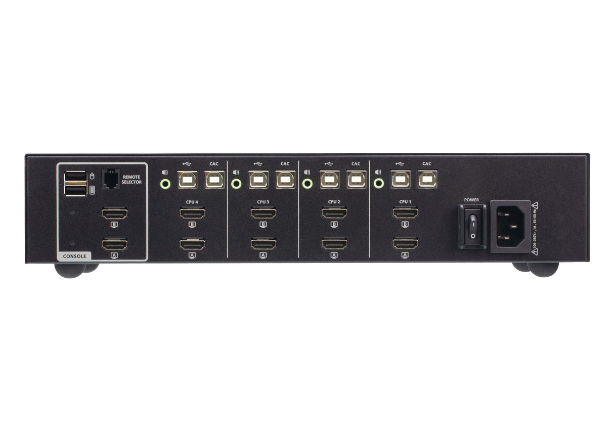 ATEN 4-Port USB HDMI Dual Display Secure KVM Switch with CAC (PSD PP v4.0 Compliant)